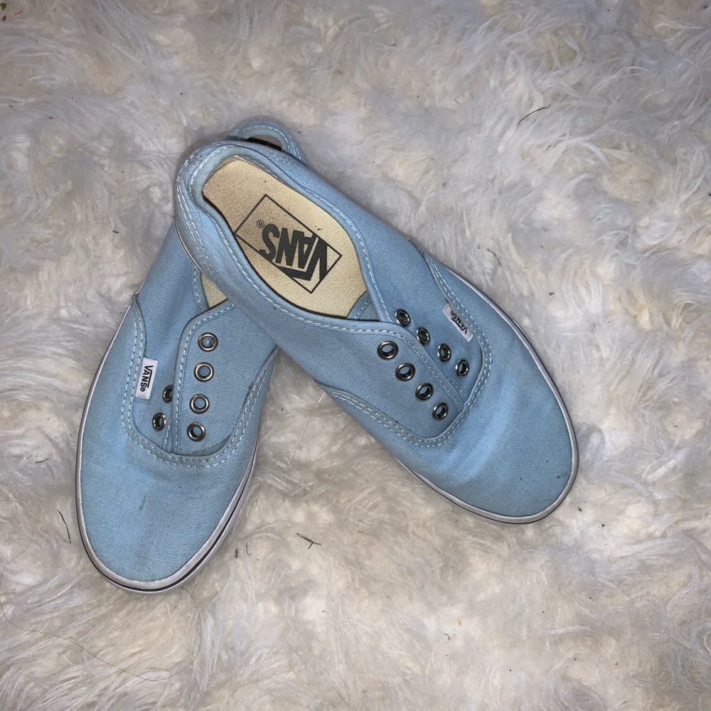 Lightly Worn Light Blue Vans